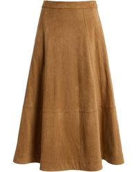 FAVORITE DAUGHTER - The Aspen Faux Suede Midi Skirt - Lyst