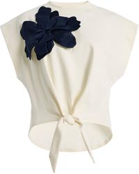 ANDRES OTALORA - Upendo De Flor Embellished Cotton T-Shirt - Lyst