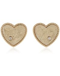 Yvonne Léon - Glittered 9k Yellow Gold Diamond Earrings - Lyst