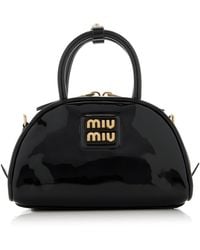 Miu Miu - Small Patent Leather Top Handle Bag - Lyst