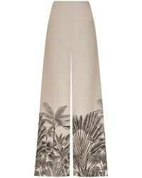 ANDRES OTALORA - Voz De Calma Linen Wide-Leg Pants - Lyst