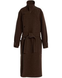 Lemaire - Wool Wrap Coat - Lyst