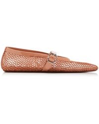 Alaïa - Fishnet Ballet Flats - Lyst