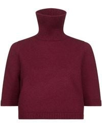 Alaïa - Cropped Cashmere-Blend Sweater - Lyst