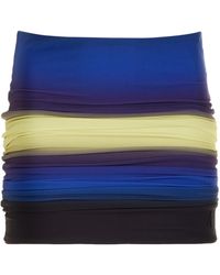 The Attico - Gradient-printed Mesh Mini Skirt - Lyst