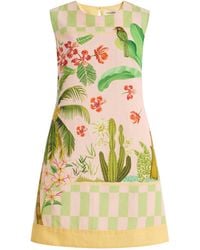 VERANDAH - Cotton-Linen Mini Shift Dress - Lyst