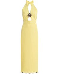 Cala De La Cruz - Orly Embellished Linen Maxi Dress - Lyst
