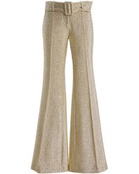 Franchise - Clover Metallic Jersey Flared-Leg Pants - Lyst