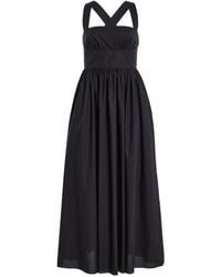 Matteau - Crossback Cotton Midi Dress - Lyst