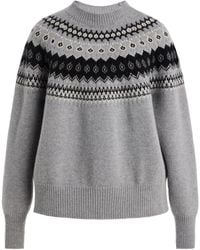 Brandon Maxwell - The Joanna Fair Isle Wool-Cashmere Sweater - Lyst