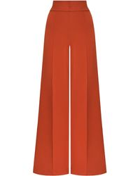 ANDRES OTALORA - Shilpa High-Rise Rayon Suiting Wide-Leg Pants - Lyst