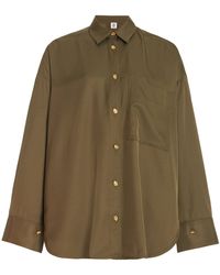 By Malene Birger - Exclusive Oversized Satin Shirt - Lyst