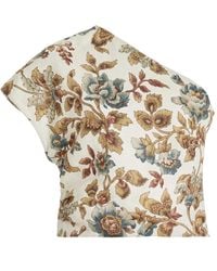Sir. The Label - Eleanora One-shoulder Floral Linen Top - Lyst