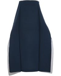A.W.A.K.E. MODE - Panelled Silk-Wool Midi Skirt - Lyst