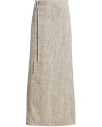 The Row - Blum Linen-Silk Drawstring Skirt - Lyst