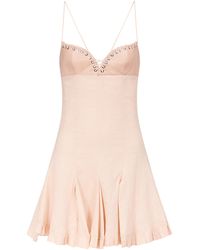 Ludovic de Saint Sernin - Eva Grommet-Detailed Linen Mini Dress - Lyst