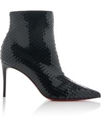 Christian Louboutin - So Kate 85mm Croc-effect Patent Leather Ankle Boots - Lyst
