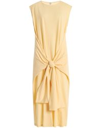 TOTEME - Tie-Detailed Jersey Midi Dress - Lyst