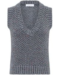 Gabriela Hearst - Cresset Knit Cashmere Vest Sweater - Lyst