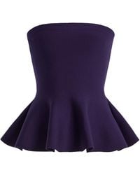 High Sport - Eric Wool Peplum Top - Lyst