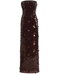 ROTATE BIRGER CHRISTENSEN - Sequined Maxi Tube Dress - Lyst