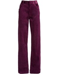 Christopher Esber - Ava Sateen Corduroy Straight-Leg Pants - Lyst