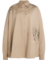 Dries Van Noten - Casia Embellished Cotton-Poplin Shirt - Lyst