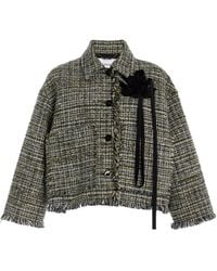Erdem - Cropped Tweed Jacket - Lyst