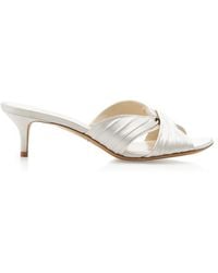 Le Monde Beryl - Antonia Silk-Satin Kitten Heel Sandals - Lyst