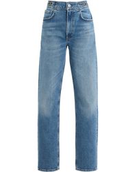 Citizens of Humanity - Blaine Horsebit-Detailed Stretch High-Rise Straight-Leg Jeans - Lyst