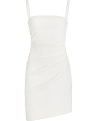 Anemos - The Nadege Draped Linen-blend Mini Dress - Lyst