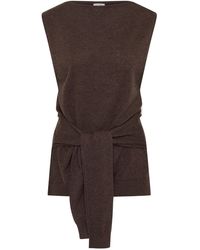 St. Agni - Tie-Waist Merino-Wool Top - Lyst