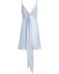 Wiederhoeft - Exclusive Bias Satin Mini Slip Dress - Lyst