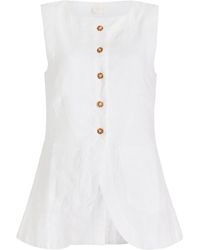 Posse - Exclusive Emma Linen Vest - Lyst