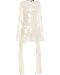 David Koma - Asymmetric Sequined Mini Dress - Lyst