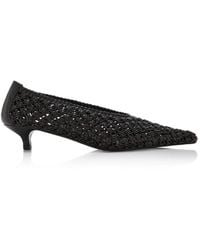 TOTEME - Sharp Woven-Leather Kitten Pumps - Lyst