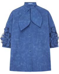 LEO LIN - Brooklyn Applique Vegan Suede Bow Top - Lyst