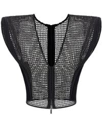 Maticevski - Openwork Cotton-Blend Kombat Top - Lyst