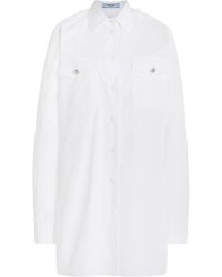 Prada - Pocket-detailed Cotton Poplin Shirt - Lyst