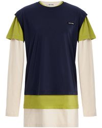 Miu Miu - Set-of-three Cotton Jersey T-shirts - Lyst