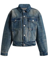 EB DENIM - Varsity Denim Trucker Jacket - Lyst