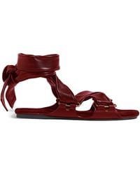 KHAITE - Boden Leather Sandals - Lyst