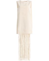Alexis - Mackenzie Convertible Fringed Woven Mini Dress - Lyst