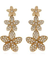 Sydney Evan - Plumeria Linear 14K Diamond Earrings - Lyst