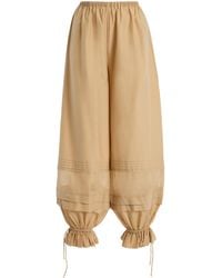 Posse - Exclusive Pearl Cotton-Silk Balloon Pants - Lyst