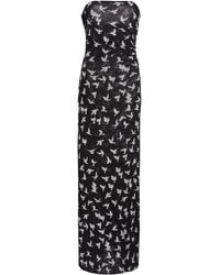 Stella McCartney - Ruched Mesh-Jersey Maxi Dress - Lyst