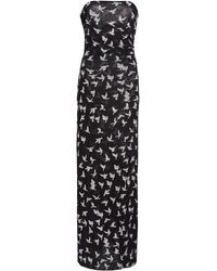 Stella McCartney - Ruched Mesh-Jersey Maxi Dress - Lyst