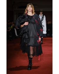 Simone Rocha - Embellished Satin-cotton Patchwork Midi Dress - Lyst