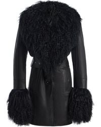 Stand Studio - Mimmi Belted Leather Jacket - Lyst