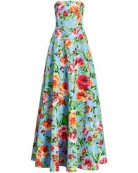Carolina Herrera - Floral-print Faille Gown - Lyst